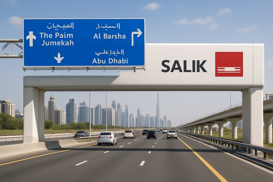 Dubai toll road and Salik system