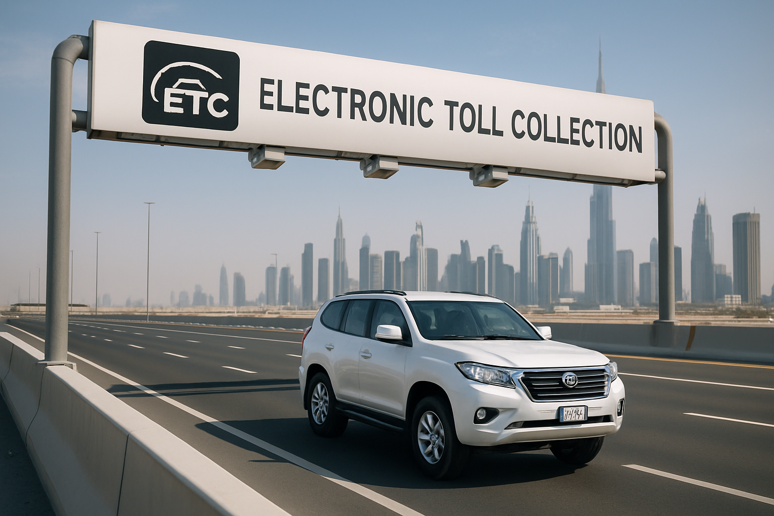 Electronic toll collection system in operation in Dubai